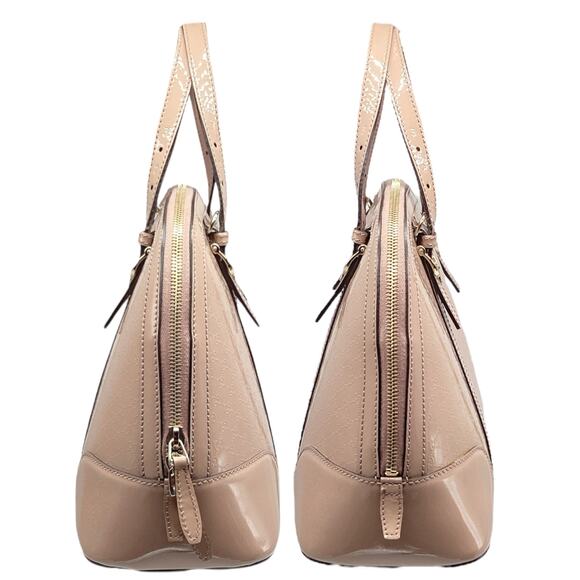 Gucci Nice Microguccissima Patent Leather Small Top Handle Bag in Dusty Rose - Picture 3 of 8
